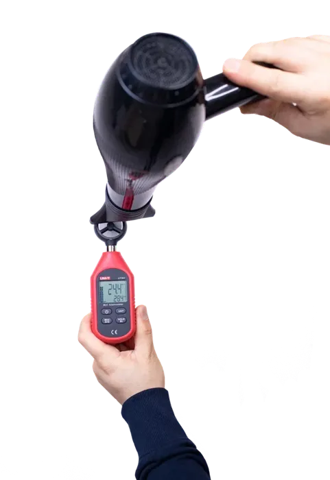 Anemometer at a classic dryer